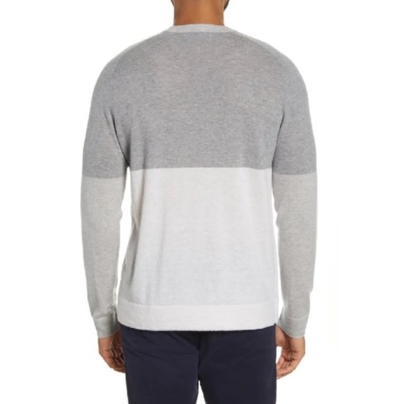 NORDSTROM SIGNATURE Colorblock Cashmere Sweater - Picture 2 of 5